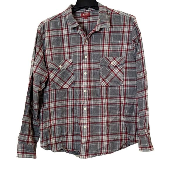 Arizona Jean Co. Womens Size XXL Gray Brown Long Sleeve Collared Button Up Shirt - Picture 1 of 9